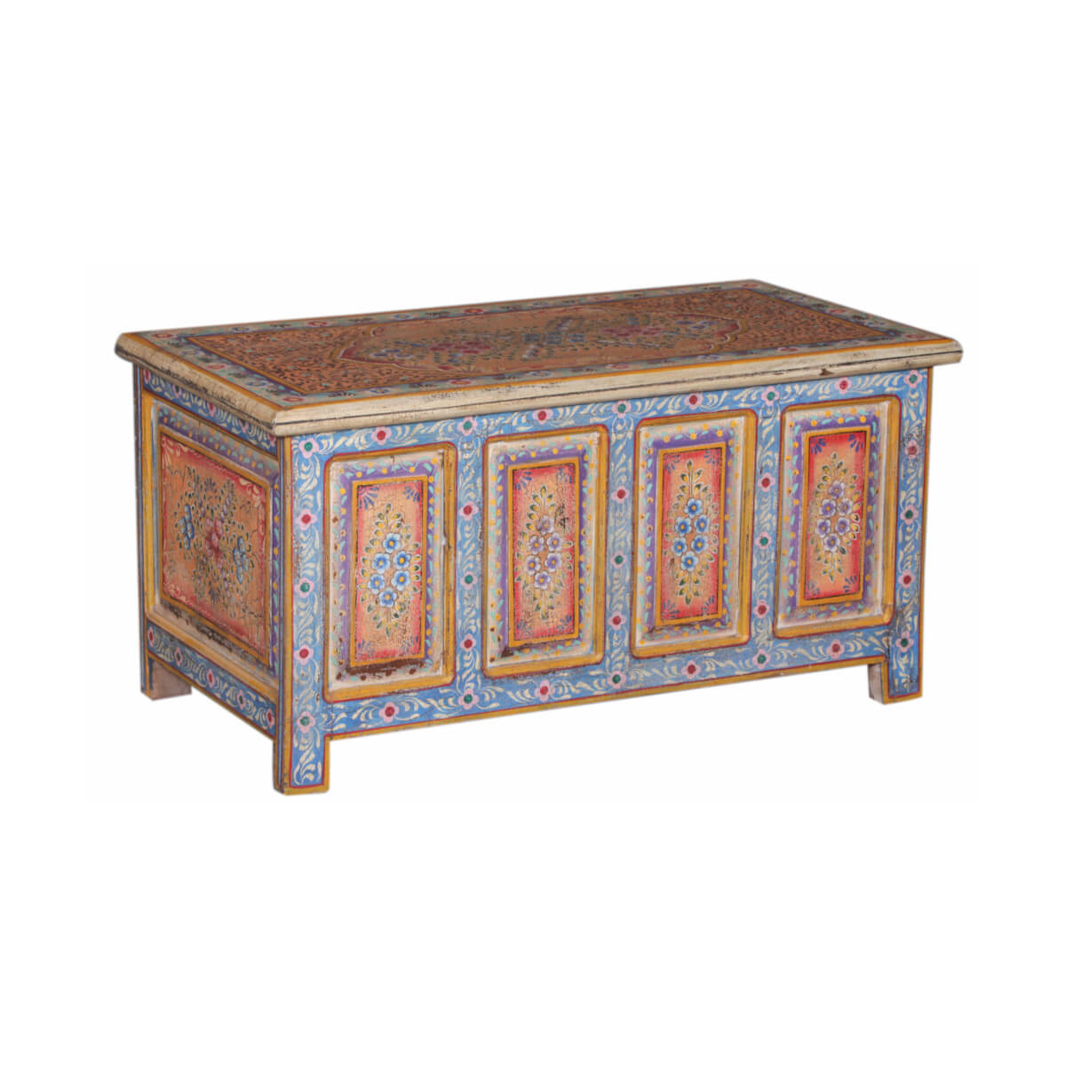 Coffre en teck fabriqué à la main