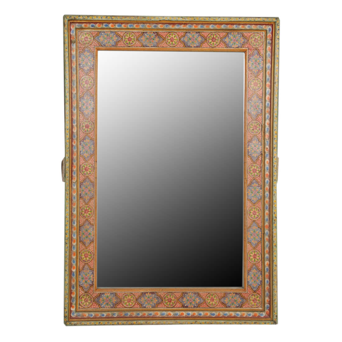 Miroir artisanal encadré en teck