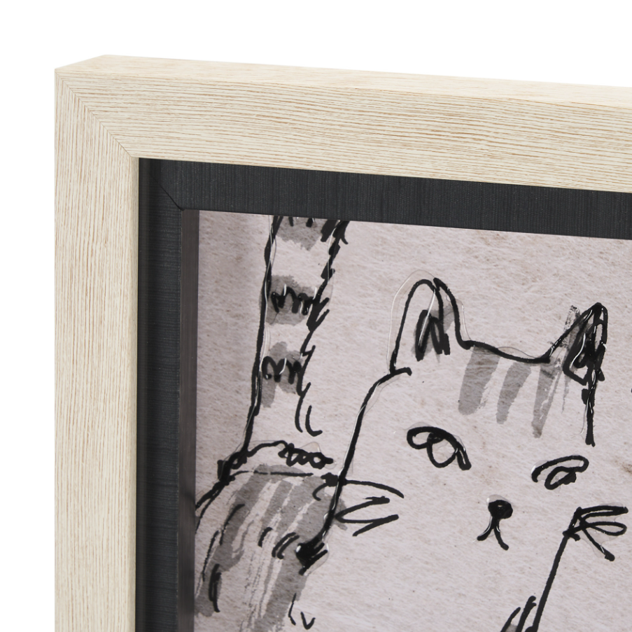 Impression d'art de croquis de chat
