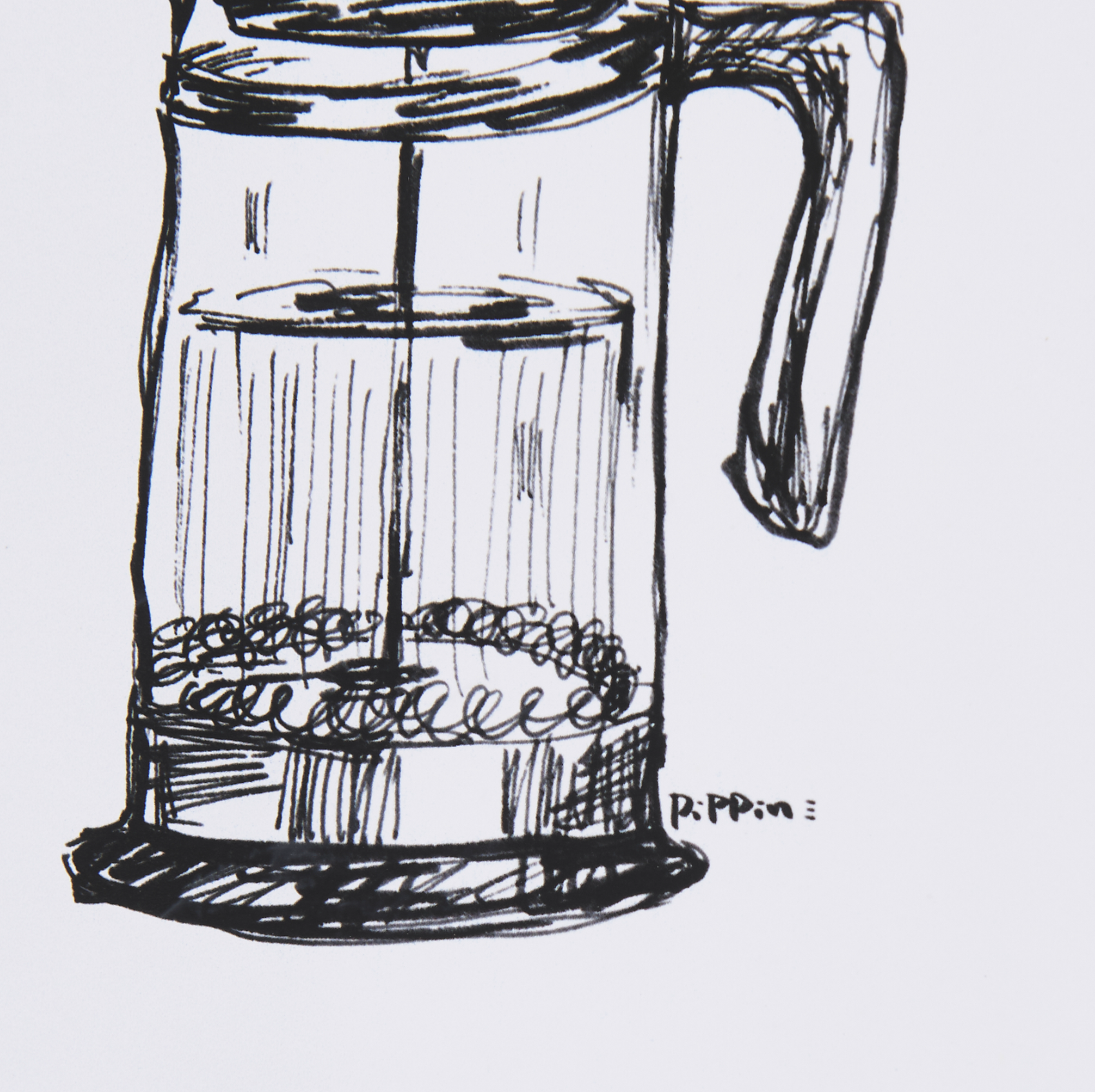 Impression encadrée de la collection de café