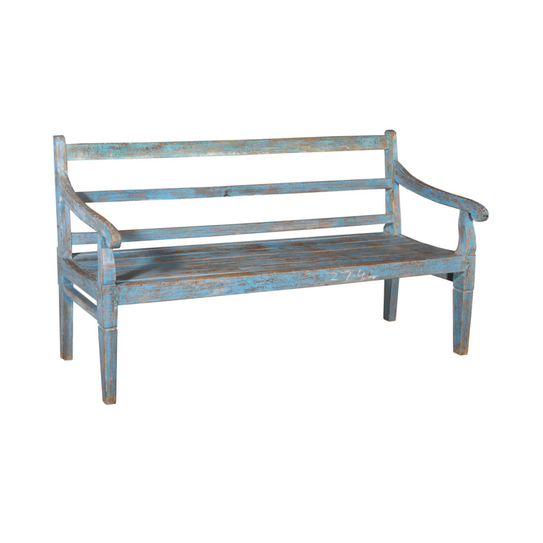 Banc peint à la main