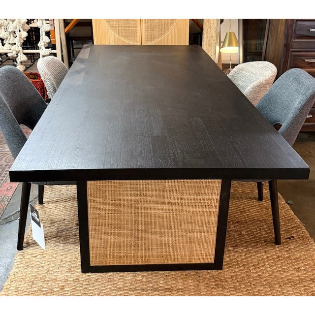 Table en rotin noir - Vente finale