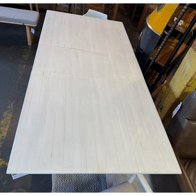 Table blanche avec rallonge