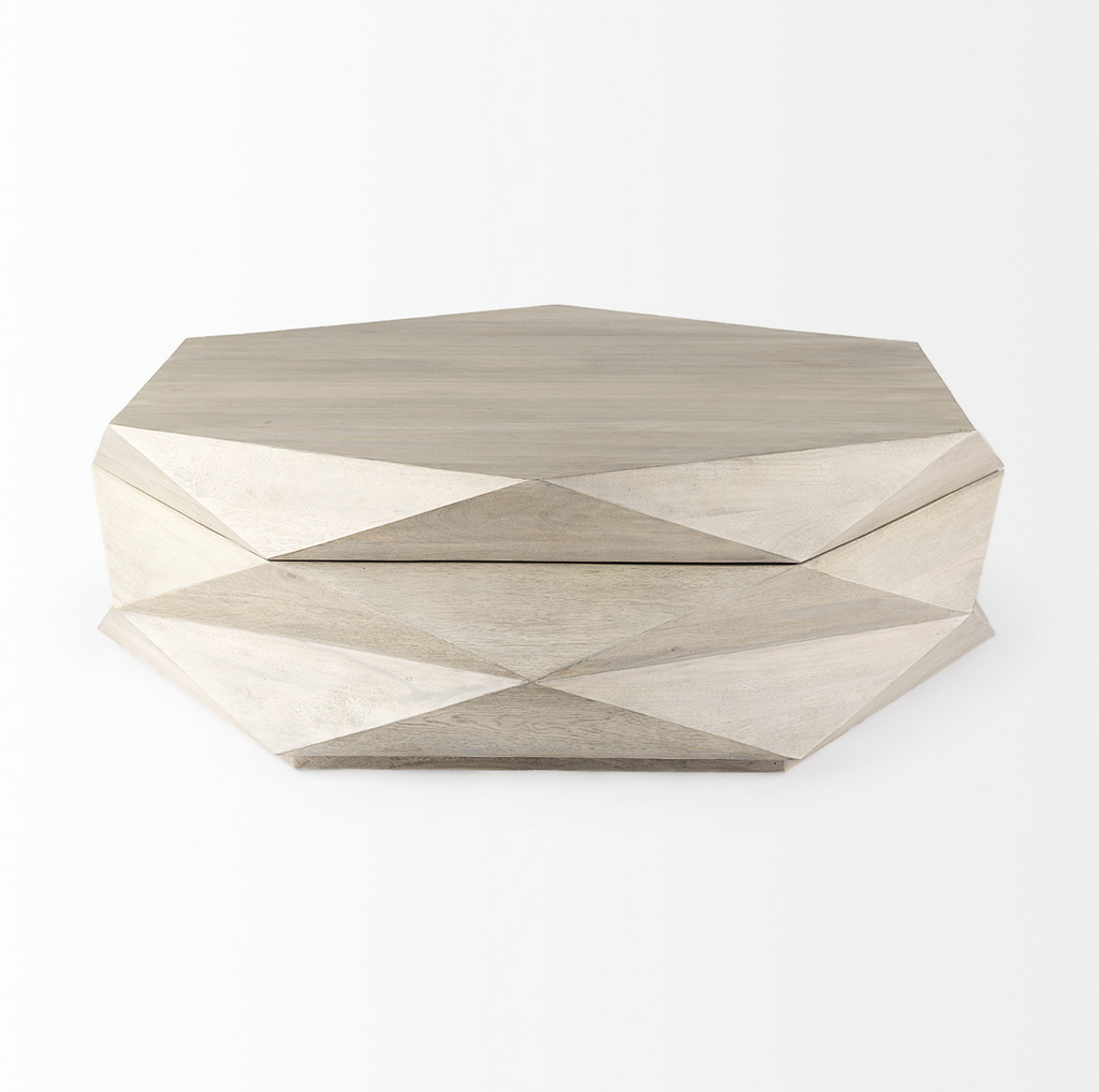 Table basse de rangement hexagonale Arreto