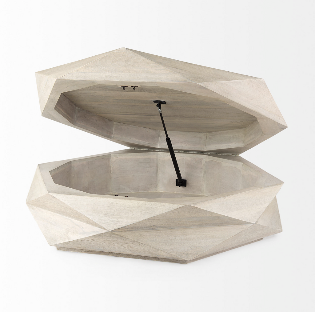Table basse de rangement hexagonale Arreto