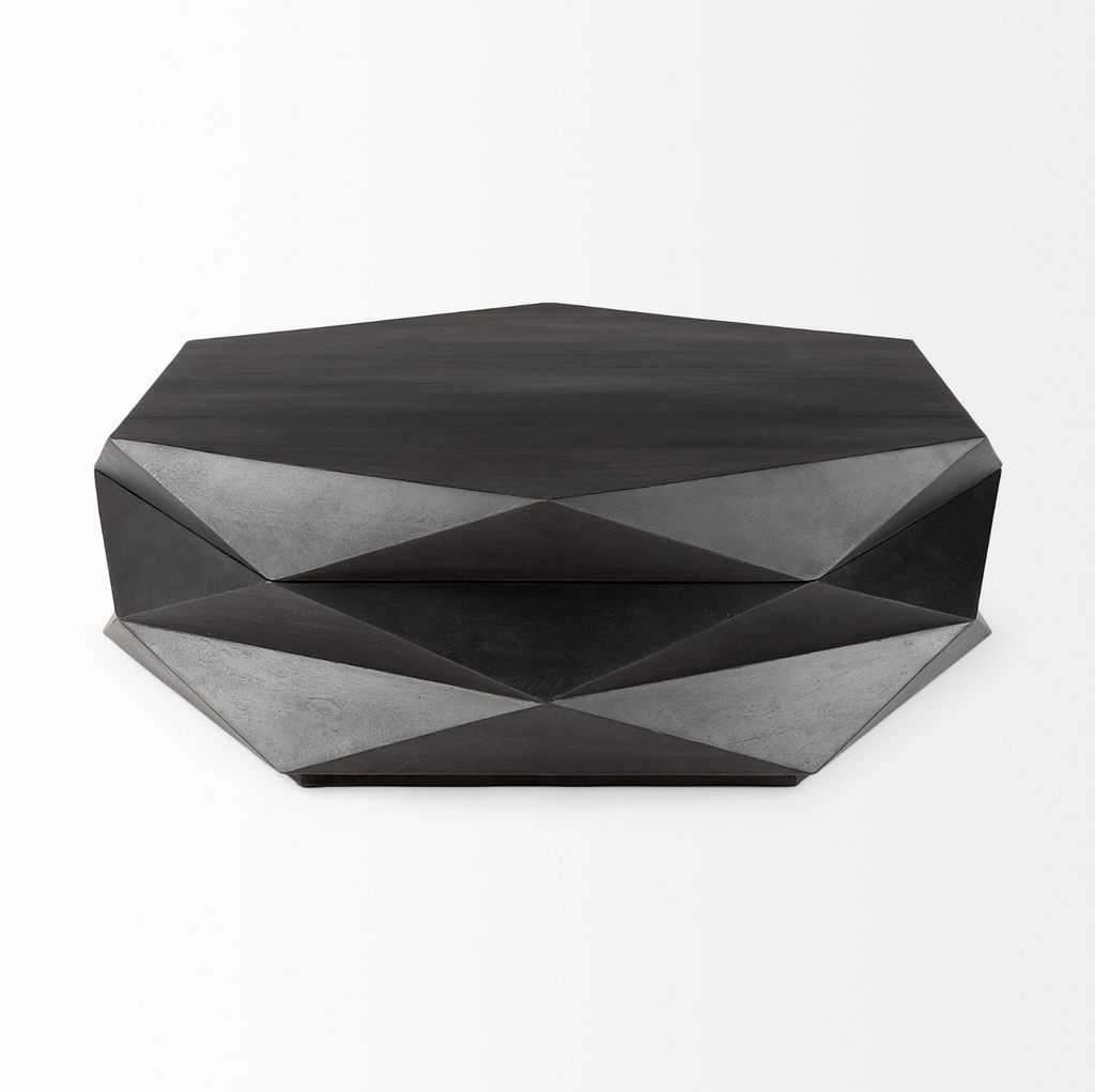Table basse de rangement hexagonale Arreto