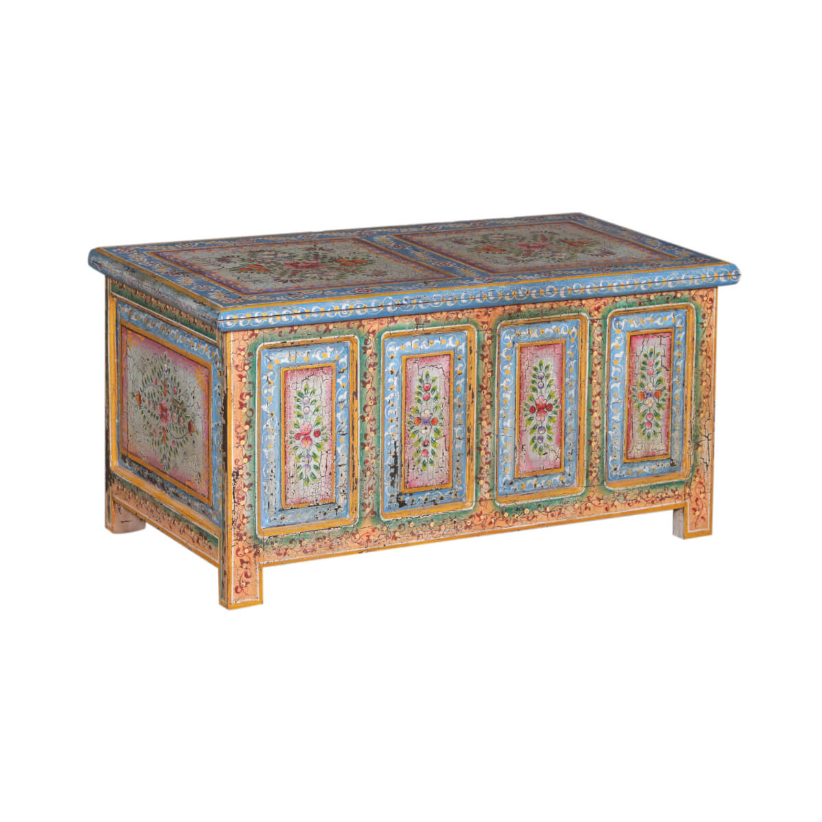 Coffre en teck fabriqué à la main