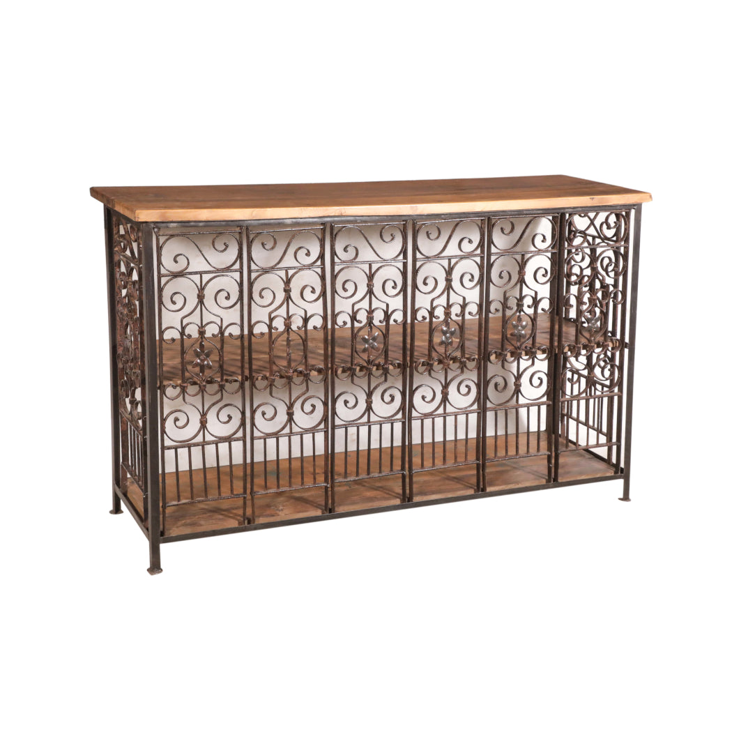 Table console en fer