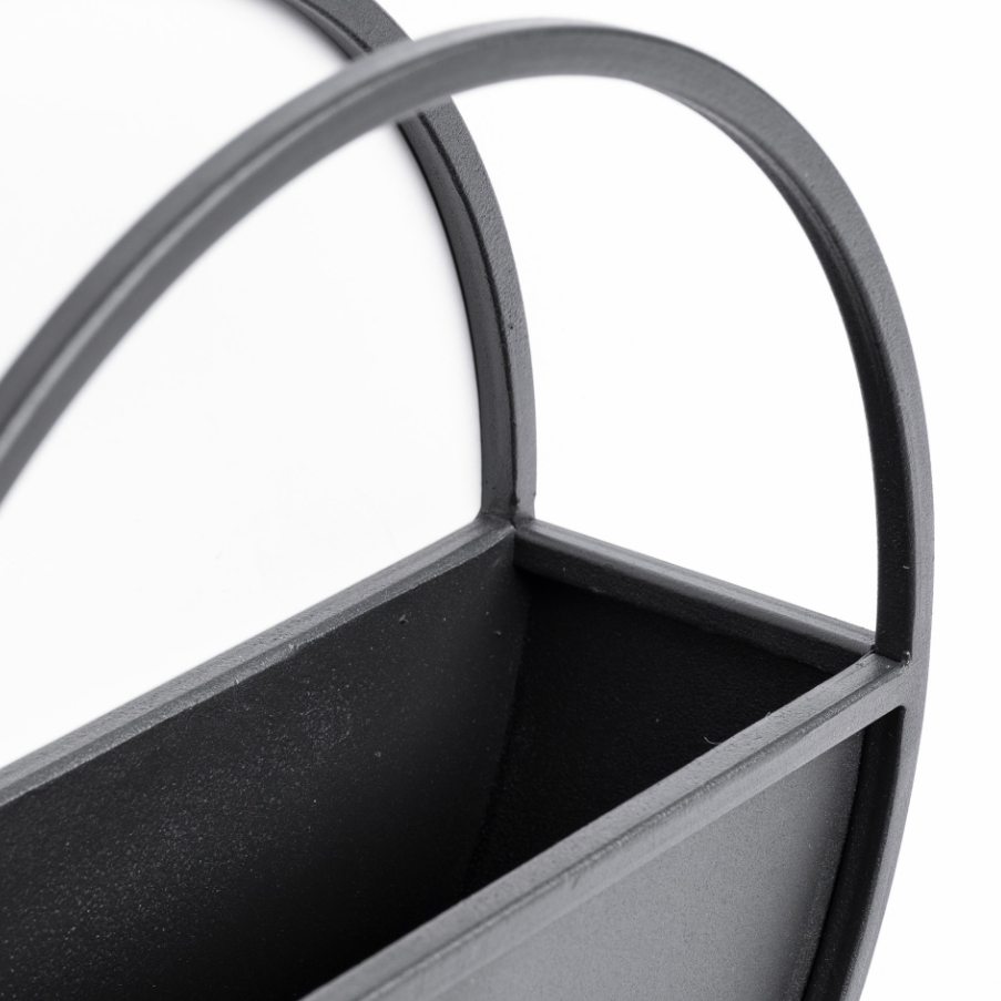 Lot de 2 jardinières murales en métal Hank