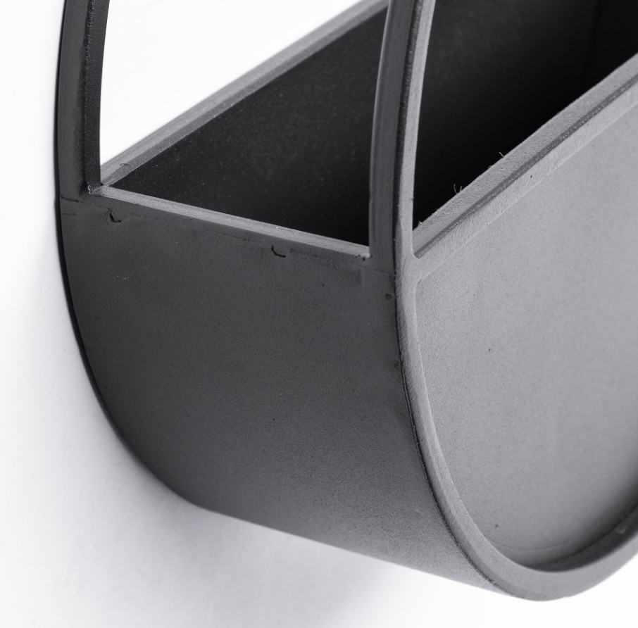 Lot de 2 jardinières murales en métal Hank