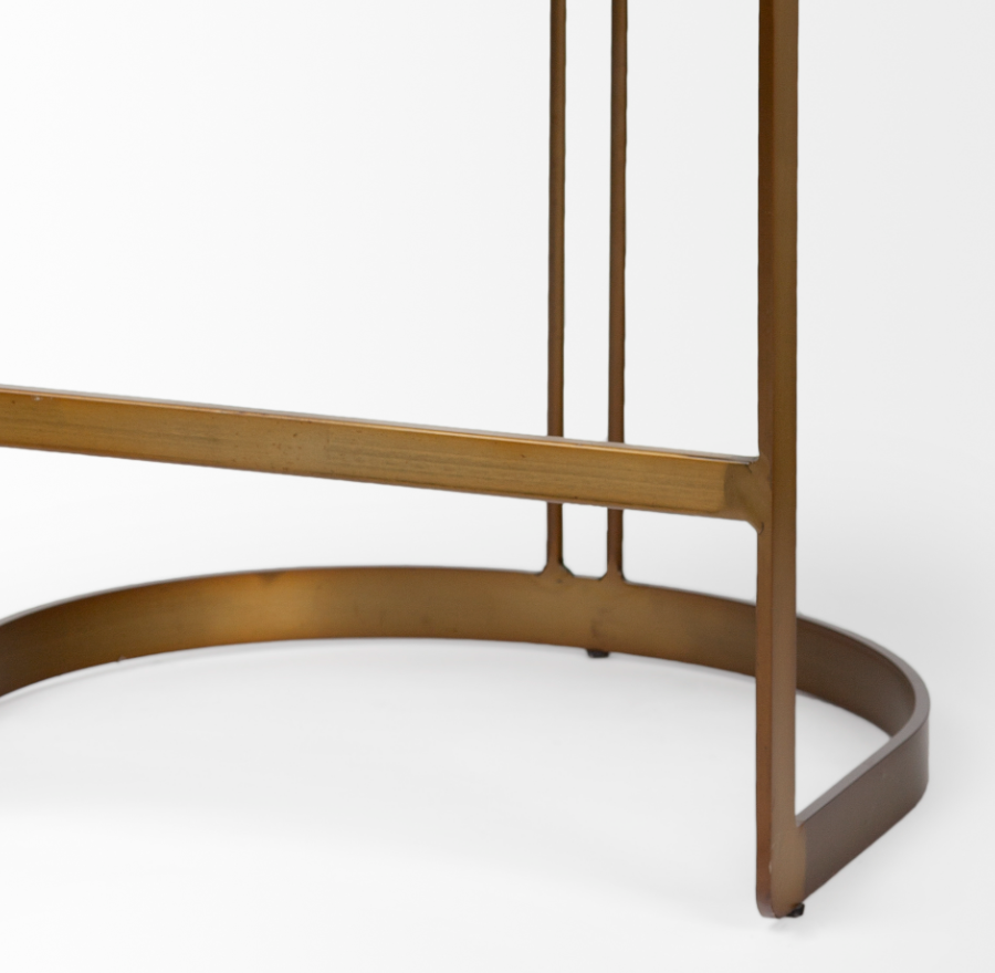 Tabouret de comptoir en cuir Hollyfield