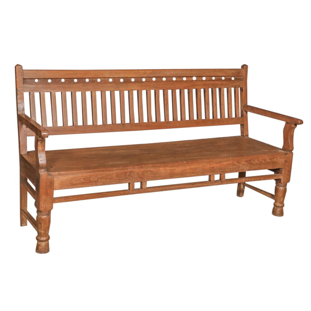 Banc artisanal en teck récupéré