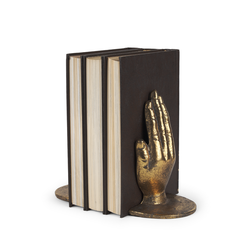 Serre-livres mains en prière